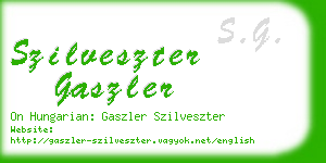 szilveszter gaszler business card